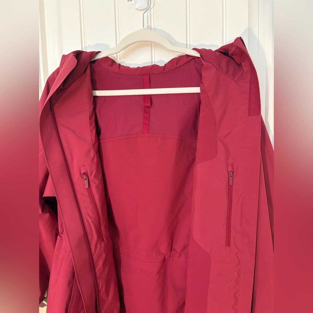 Lululemon Rain Rebel Jacket•Waterproof Long Coat•Pomegranate•FLAWLESS•Sz 10 - Picture 14 of 16
